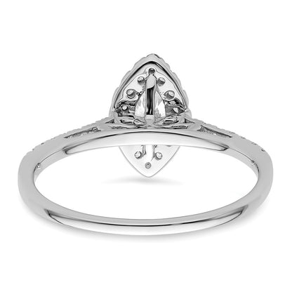 1/3 Ct. Natural Marquise Cut Diamond Semi-mount Engagement Ring in 14K White Gold