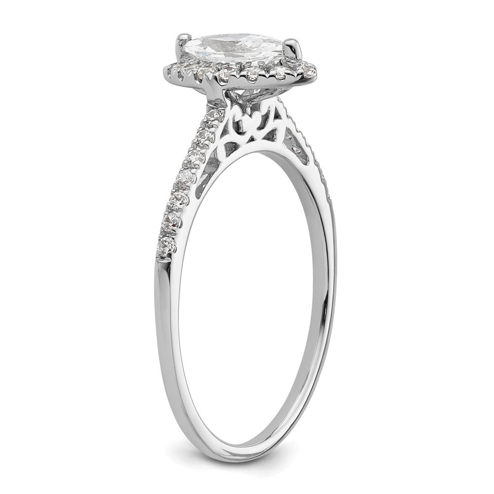 1/3 Ct. Natural Marquise Cut Diamond Semi-mount Engagement Ring in 14K White Gold