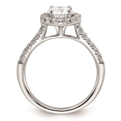 14kw Round Halo Engagement Simulated Diamond Ring