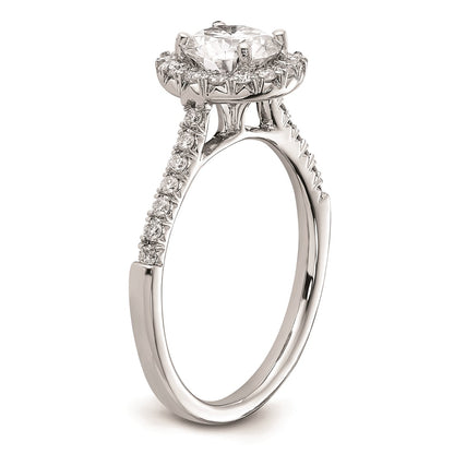 14kw Round Halo Engagement Simulated Diamond Ring