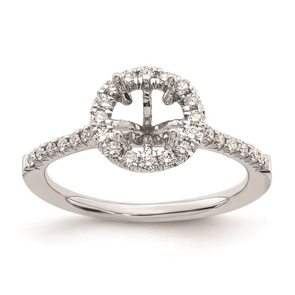 14kw Round Halo Engagement Simulated Diamond Ring