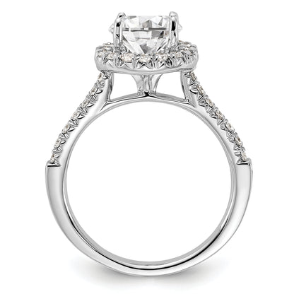 14k White Gold 1/2 Ct. Lab Grown Diamond VS/SI+ G+ 1 1/2 Ct. Center Round Engagement Ring