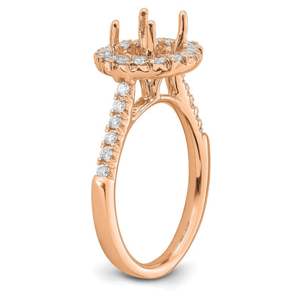 14k Rose Gold 1/2 Ct. Lab Grown Diamond VS/SI+ G+ 2 Ct. Center Round Engagement Ring