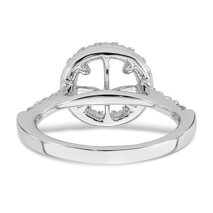 14k White Gold 1/2 Ct. Lab Grown Diamond VS/SI+ G+ 2 Ct. Center Round Engagement Ring