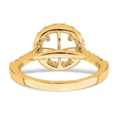 14k Yellow Gold 1/2 Ct. Lab Grown Diamond VS/SI+ G+ 2 Ct. Center Round Engagement Ring