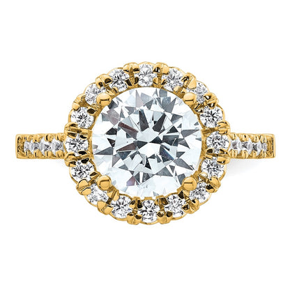 14k Yellow Gold 5/8 Ct. Lab Grown Diamond VS/SI+ G+ 3 Ct. Center Round Engagement Ring