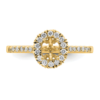 14k Yellow Gold 1/3 Ct. Lab Grown Diamond VS/SI+ G+ 1/2 Ct. Center Oval Halo Engagement Ring
