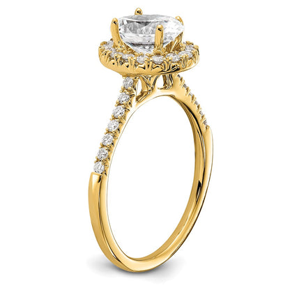 14k Yellow Gold 3/8 Ct. Lab Grown Diamond VS/SI+ G+ 1 Ct. Center Oval Halo Engagement Ring