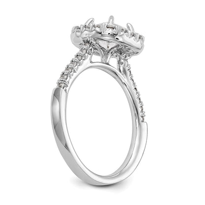 1.25ct. CZ Solid Real 14K White Gold Ascher Halo Engagement Ring