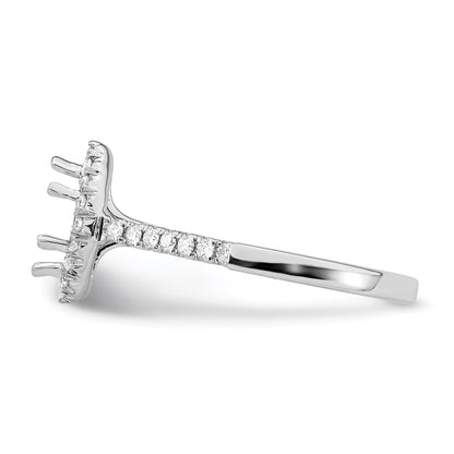 14K White Gold True Origin 1/3 Carat Lab Grown Diamond Vs D E F Semi Mount Marquise Halo Engagement Ring