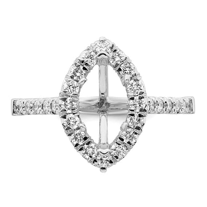 14kw Marquise Halo Simulated Diamond Engagement Ring