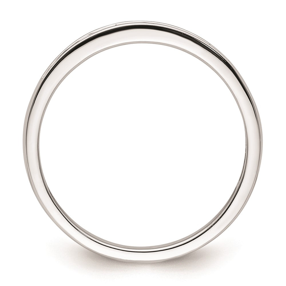 14k White Gold Real Diamond Wedding Band