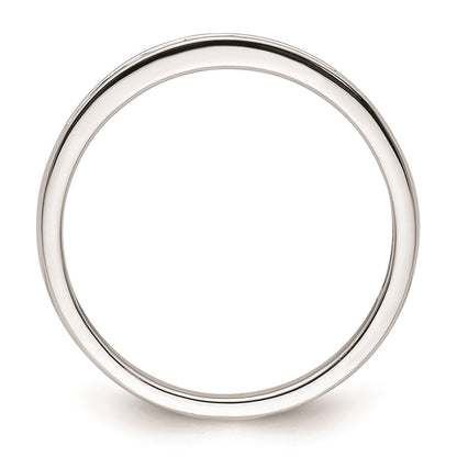 14k White Gold Real Diamond Wedding Band