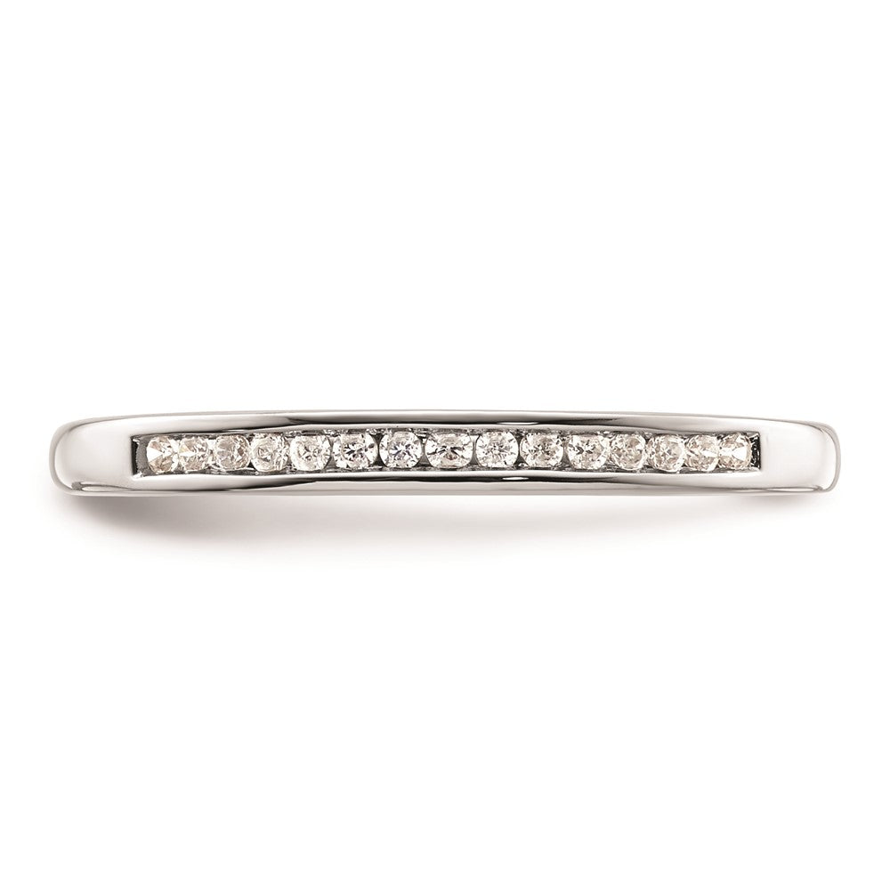 14k White Gold Real Diamond Wedding Band