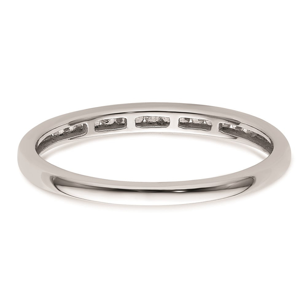 14k White Gold Real Diamond Wedding Band