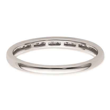 14k White Gold Real Diamond Wedding Band