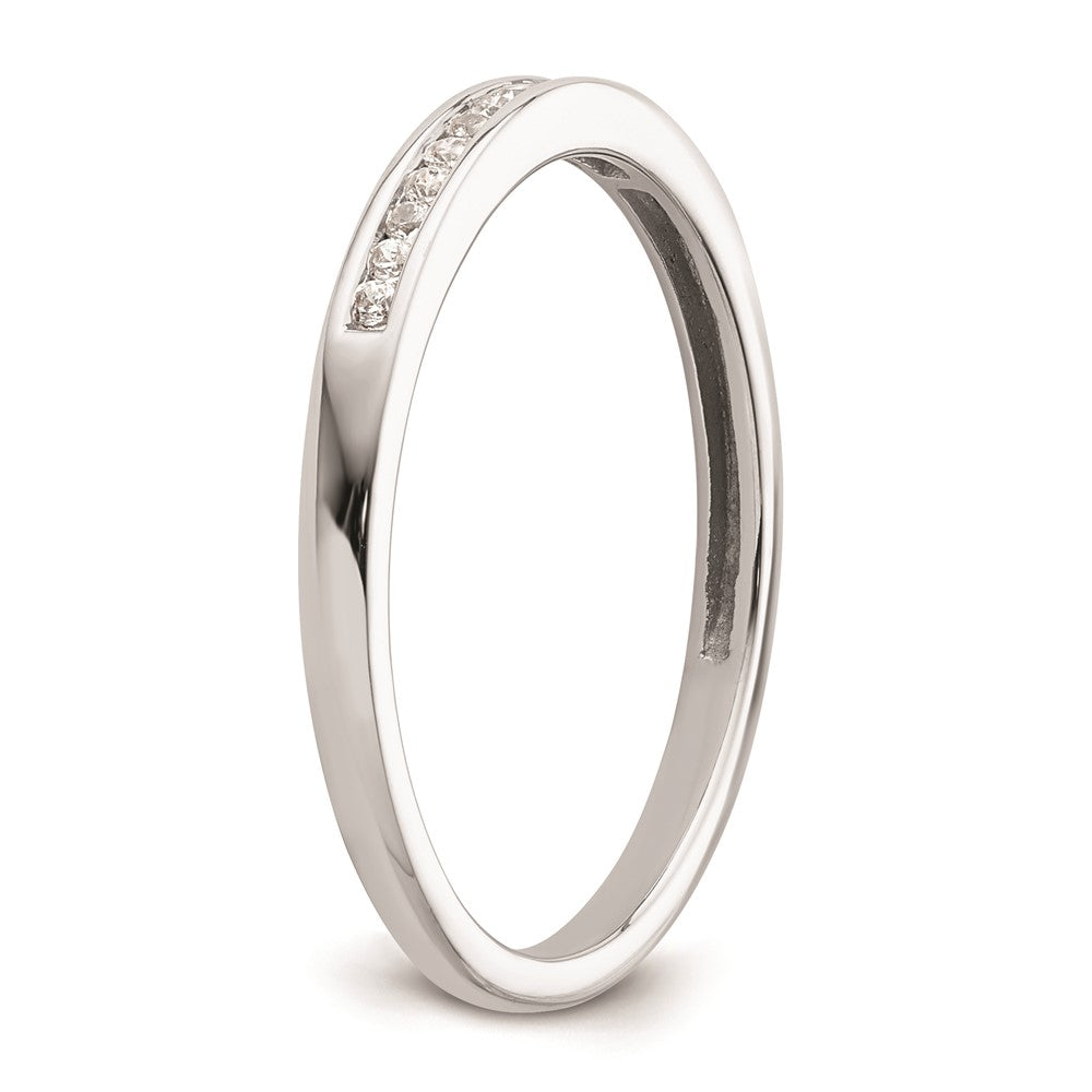 14k White Gold Real Diamond Wedding Band