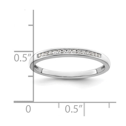 14k White Gold Real Diamond Wedding Band