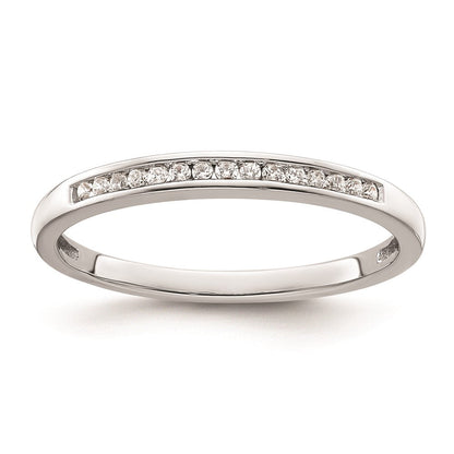 14k White Gold Real Diamond Wedding Band