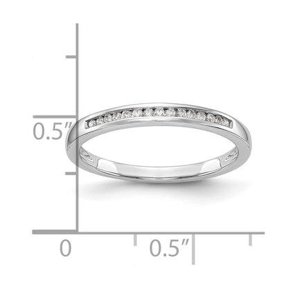 14k White Gold Real Diamond Wedding Band