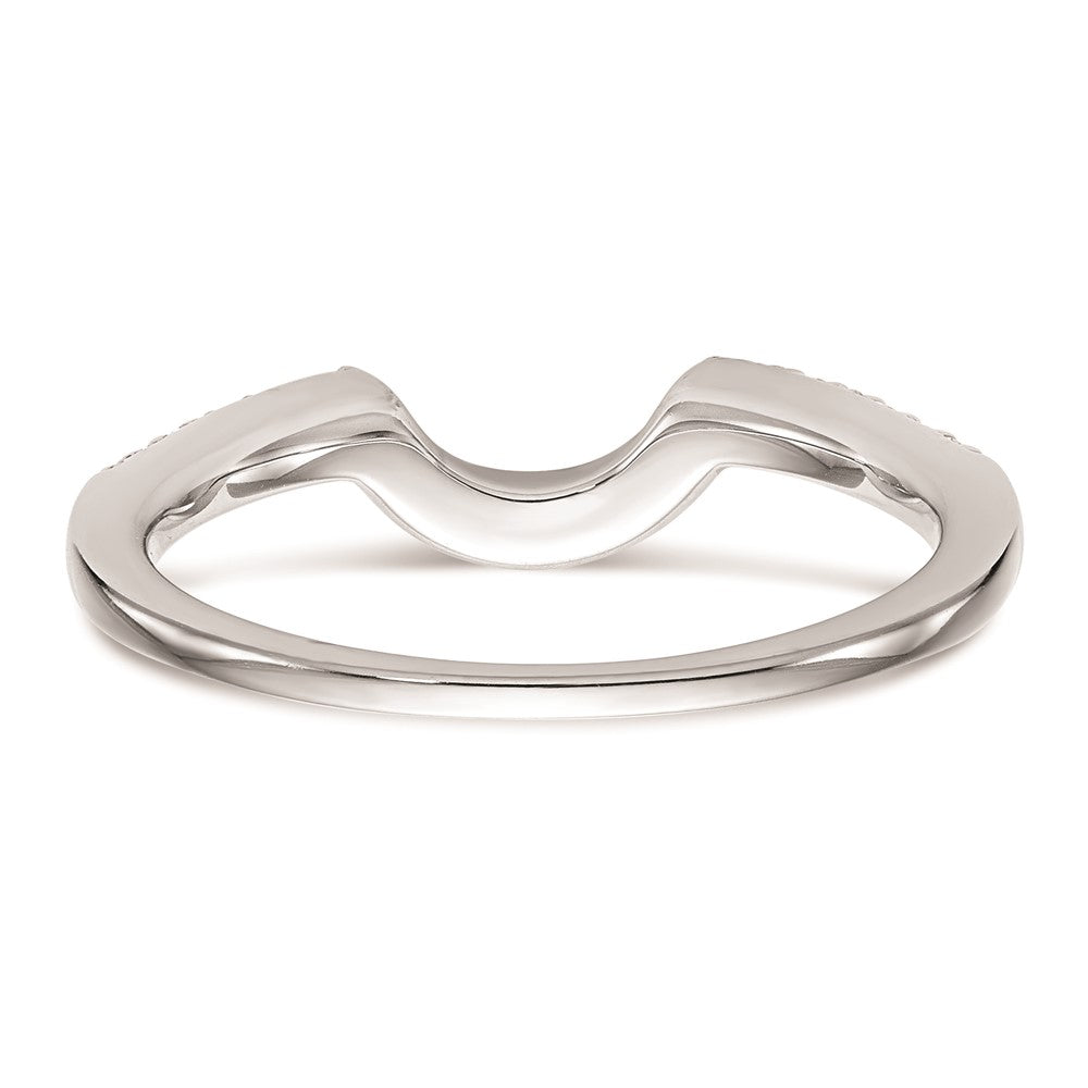 14k White Gold Real Diamond Wedding Band