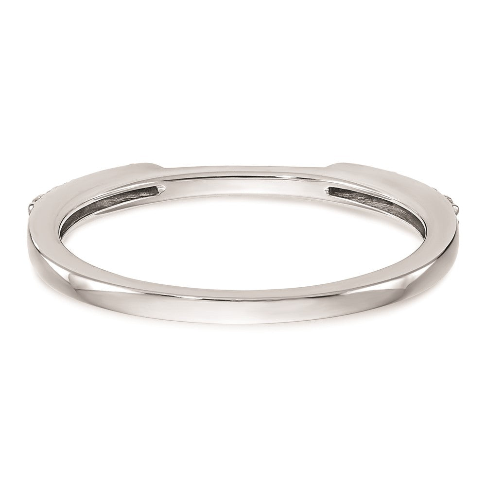 14k White Gold Real Diamond Set of 2 Wedding Bands