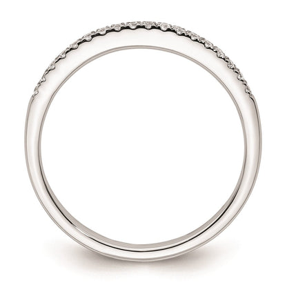 14k White Gold Real Diamond Wedding Band