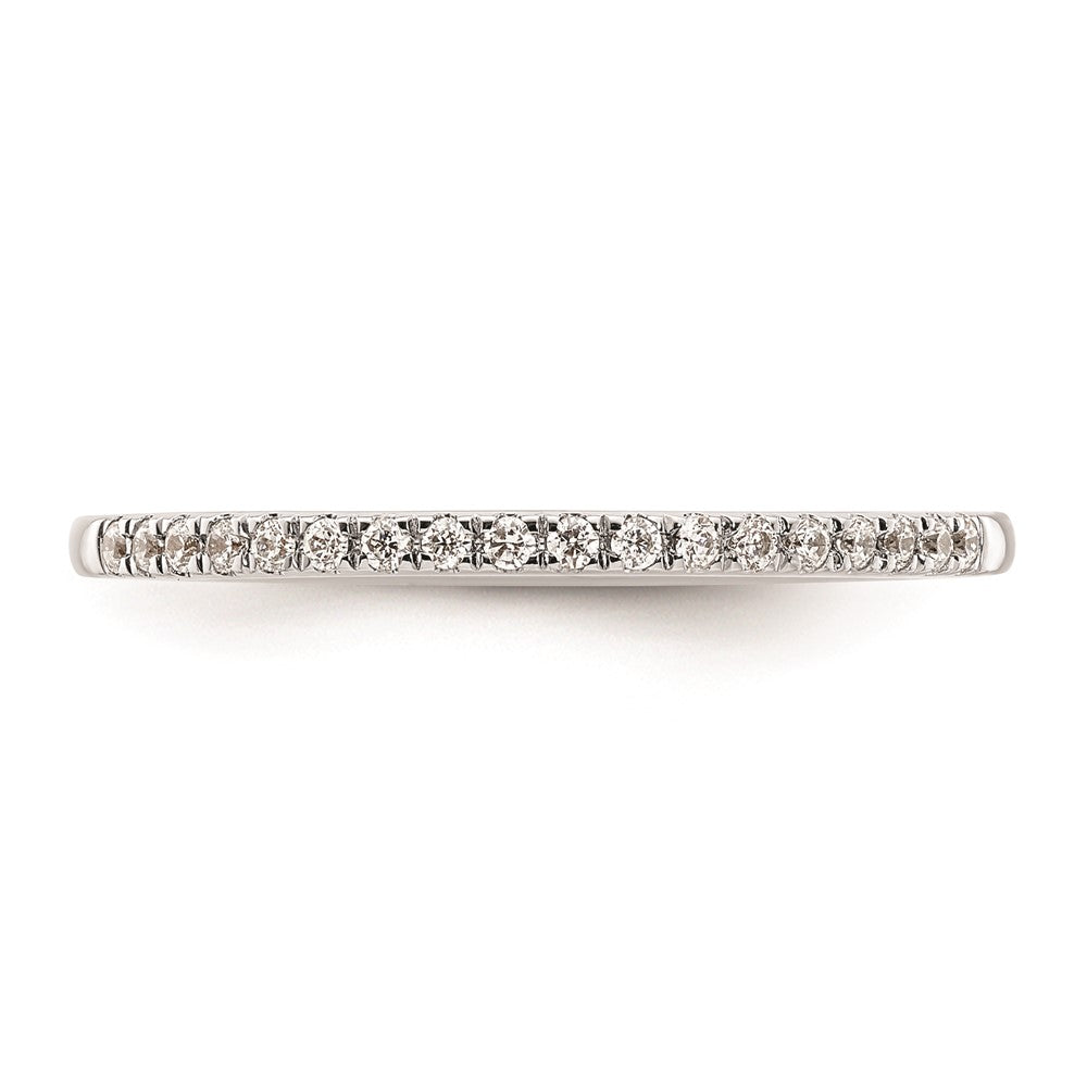 14k White Gold Real Diamond Wedding Band