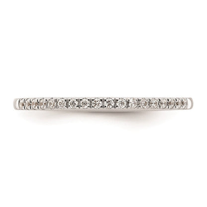14k White Gold Real Diamond Wedding Band