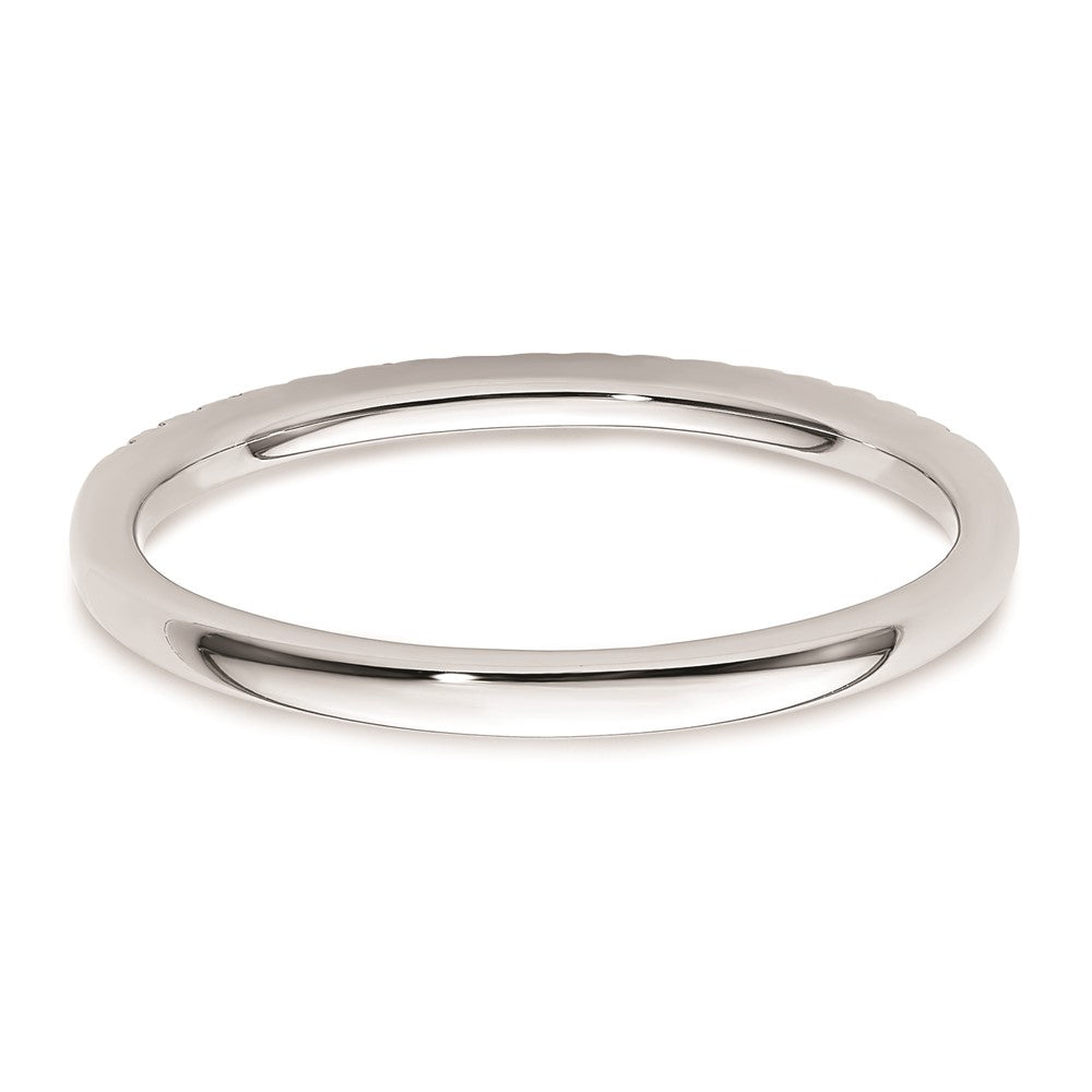 14k White Gold Real Diamond Wedding Band