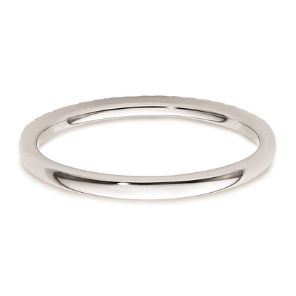 14k White Gold Real Diamond Wedding Band