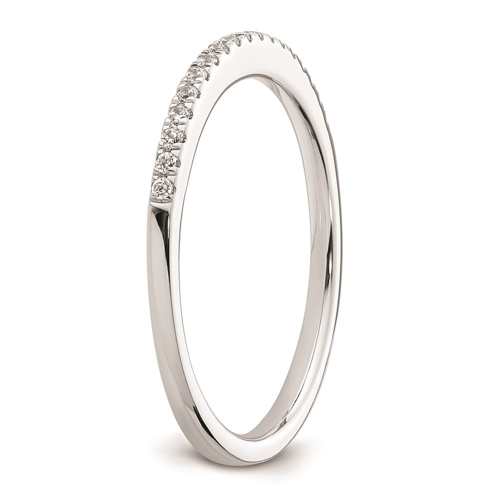14k White Gold Real Diamond Wedding Band