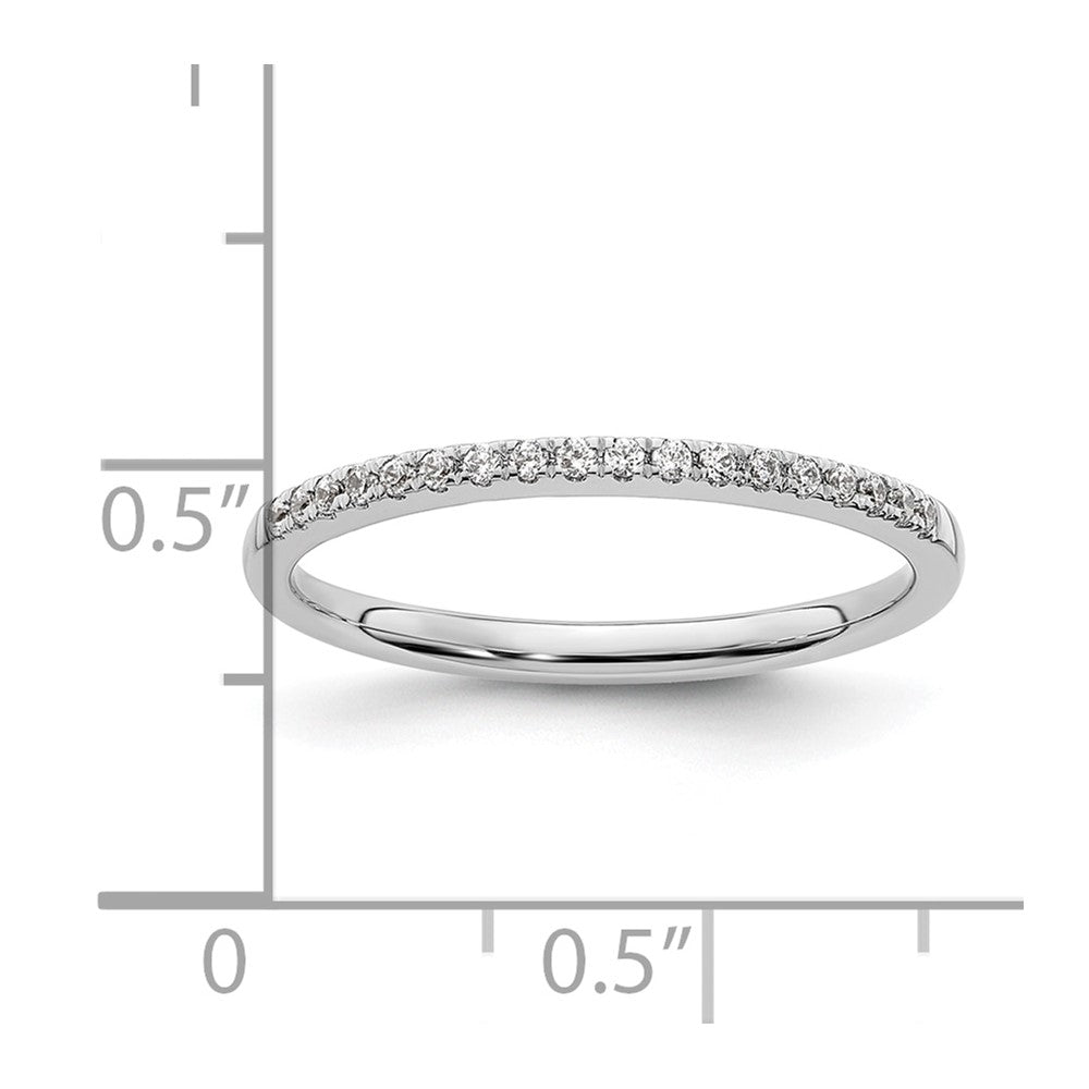 14k White Gold Real Diamond Wedding Band