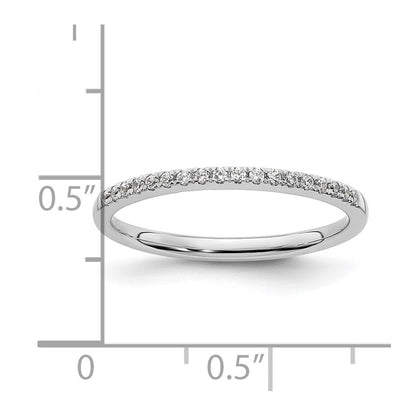 14k White Gold Real Diamond Wedding Band