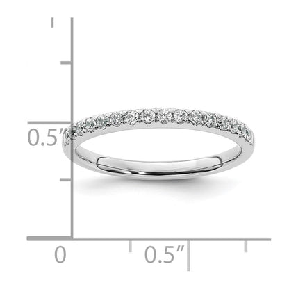 14k White Gold Real Diamond Wedding Band