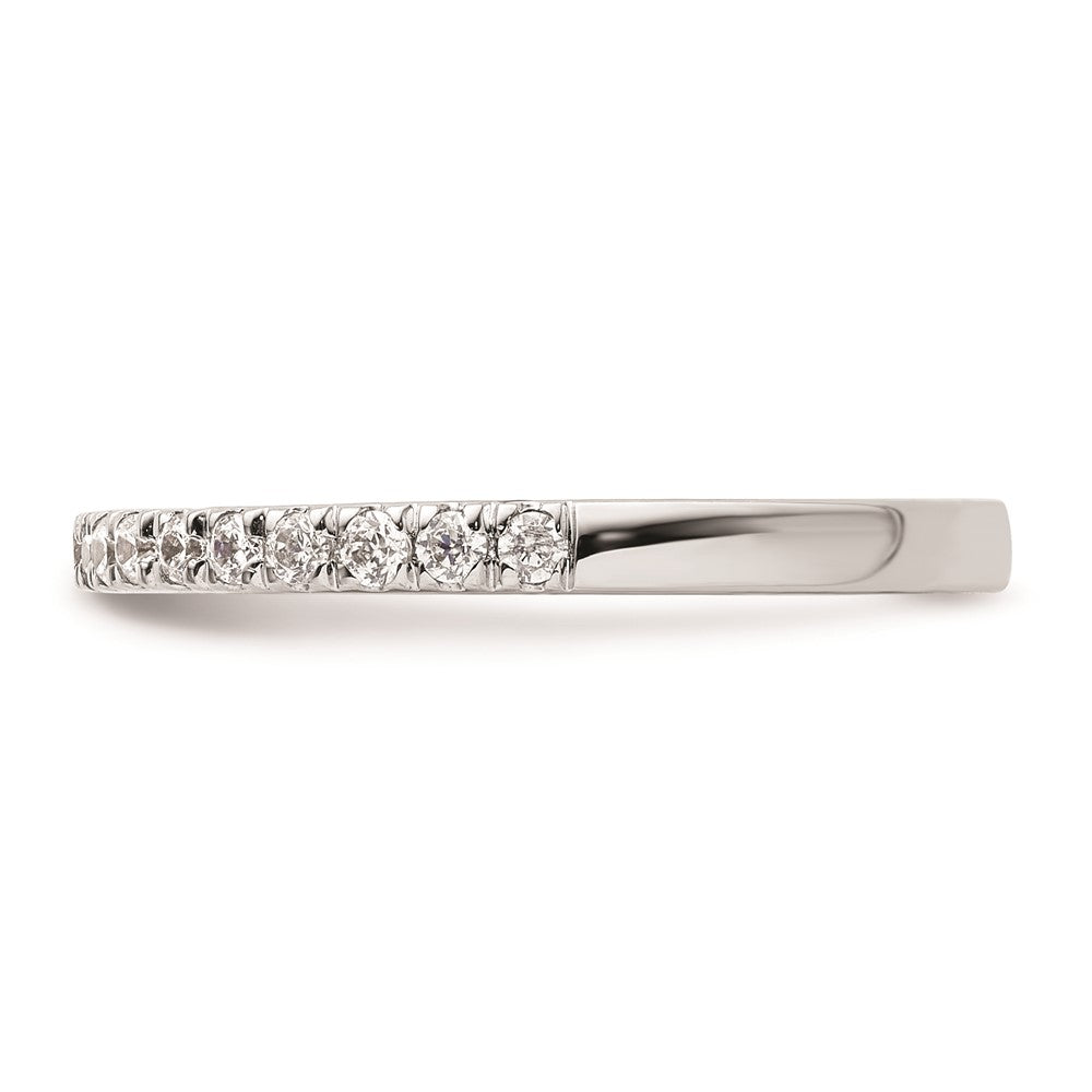 14k White Gold Real Diamond Wedding Band