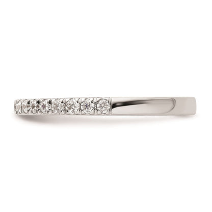 14k White Gold Real Diamond Wedding Band