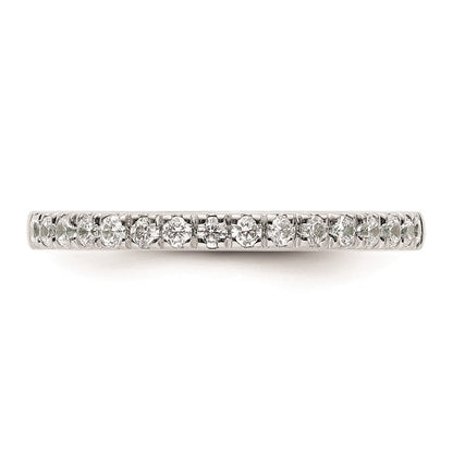 14k White Gold Real Diamond Wedding Band