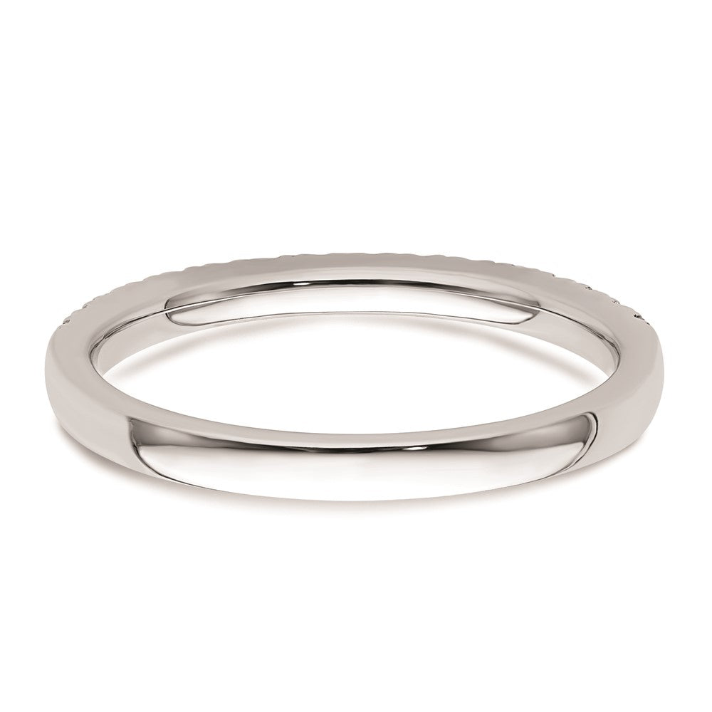 14k White Gold Real Diamond Wedding Band