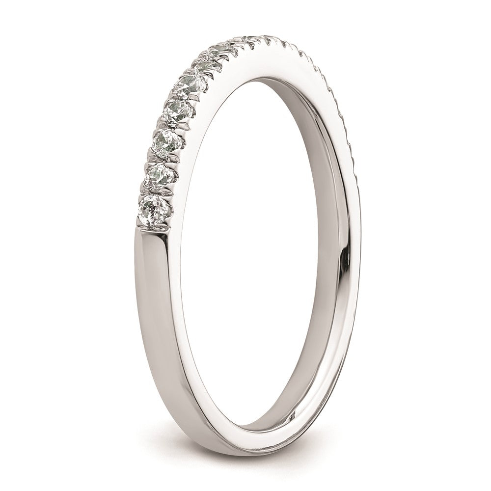14k White Gold Real Diamond Wedding Band