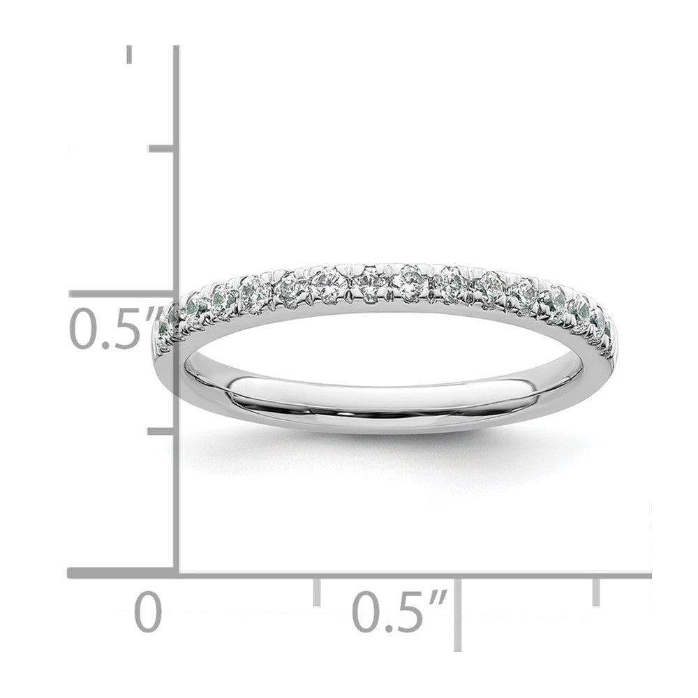 14k White Gold Real Diamond Wedding Band