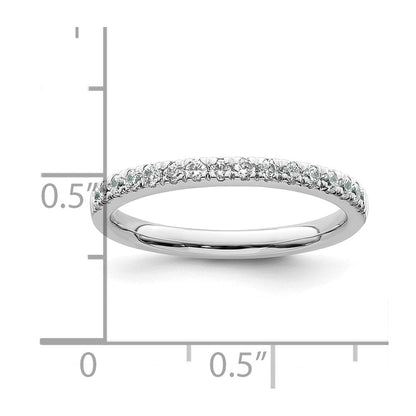 14k White Gold Real Diamond Wedding Band