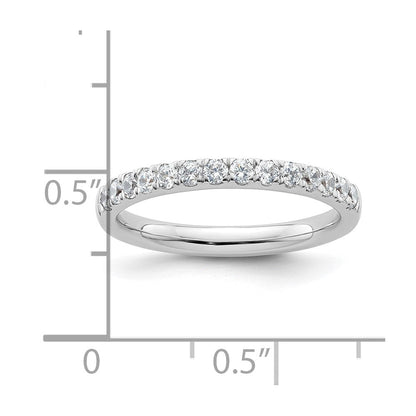 14k White Gold Real Diamond Wedding Band