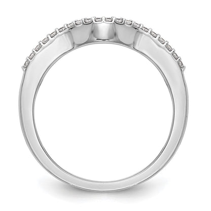 14k White Gold Real Diamond Wedding Band