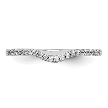 14k White Gold Real Diamond Wedding Band
