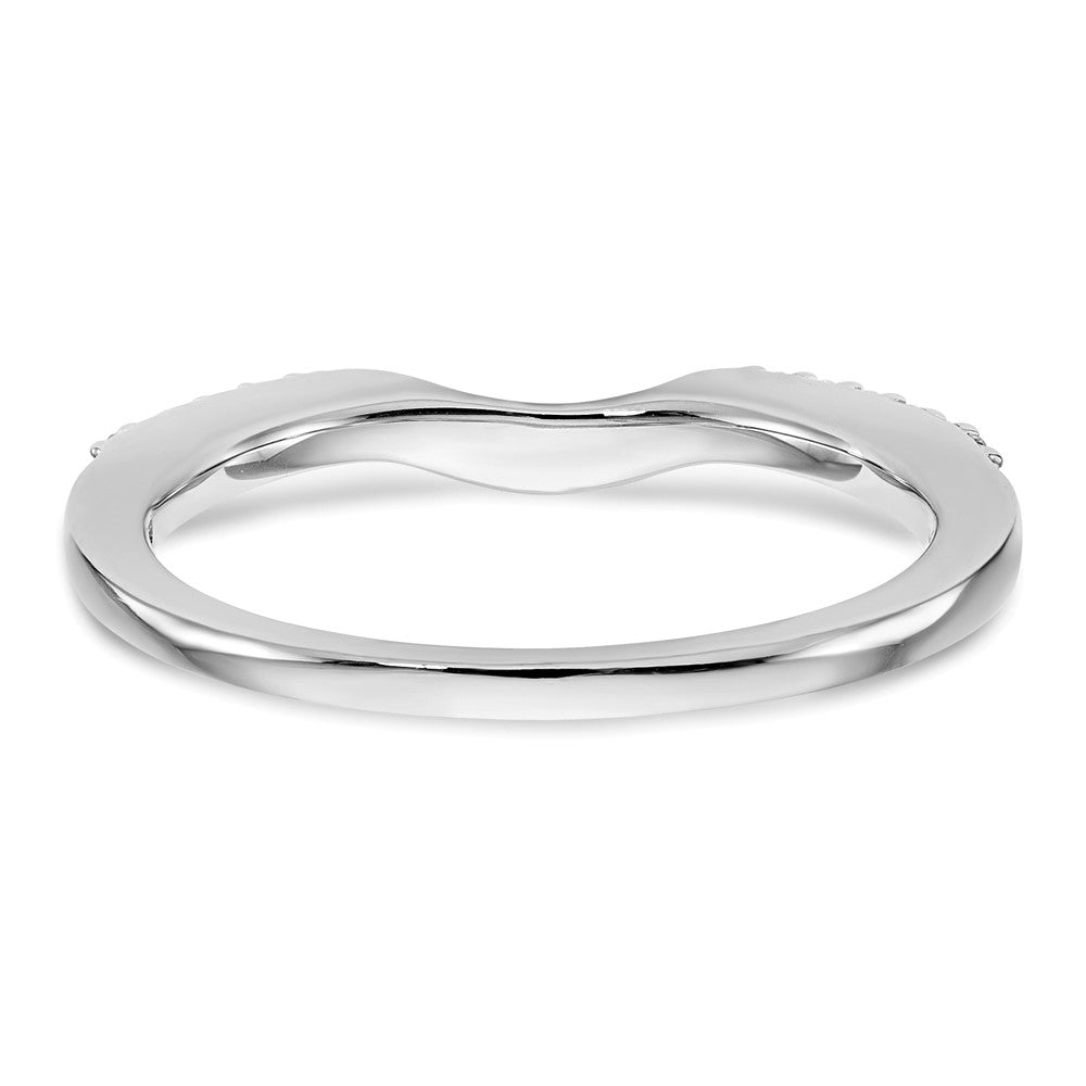 14k White Gold Real Diamond Wedding Band