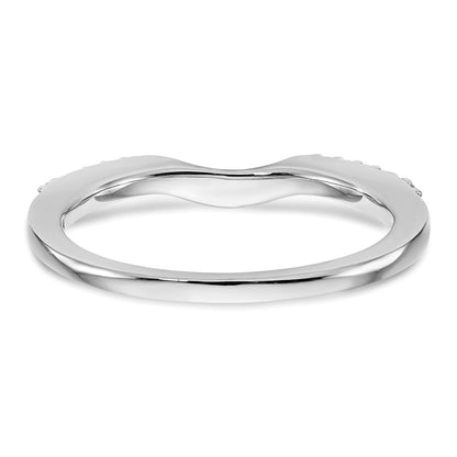 14k White Gold Real Diamond Wedding Band