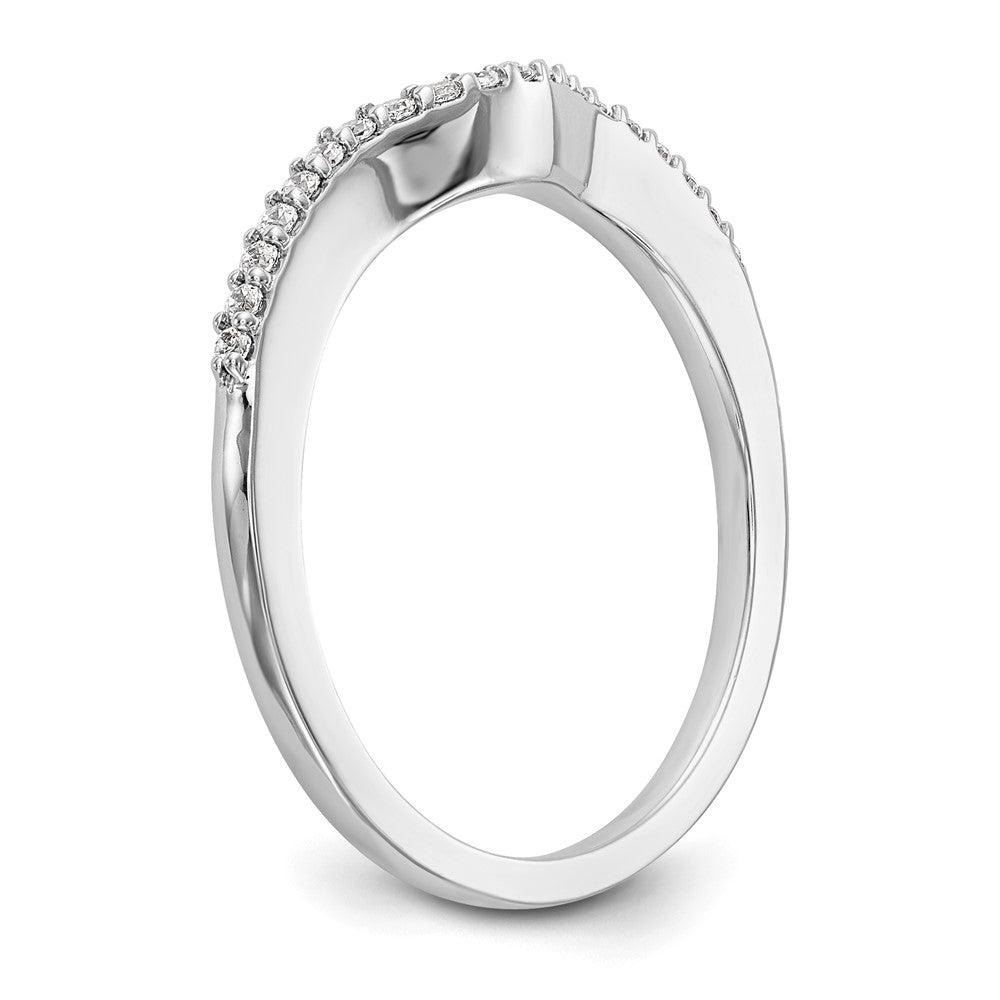 14k White Gold Real Diamond Wedding Band