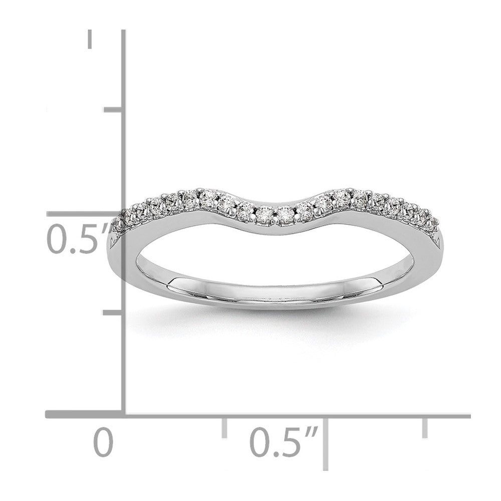 14k White Gold Real Diamond Wedding Band