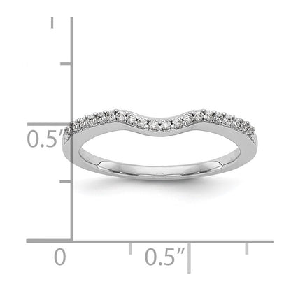 14k White Gold Real Diamond Wedding Band